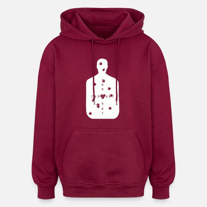 Cible - Sweat à capuche oversize unisexe - bordeaux