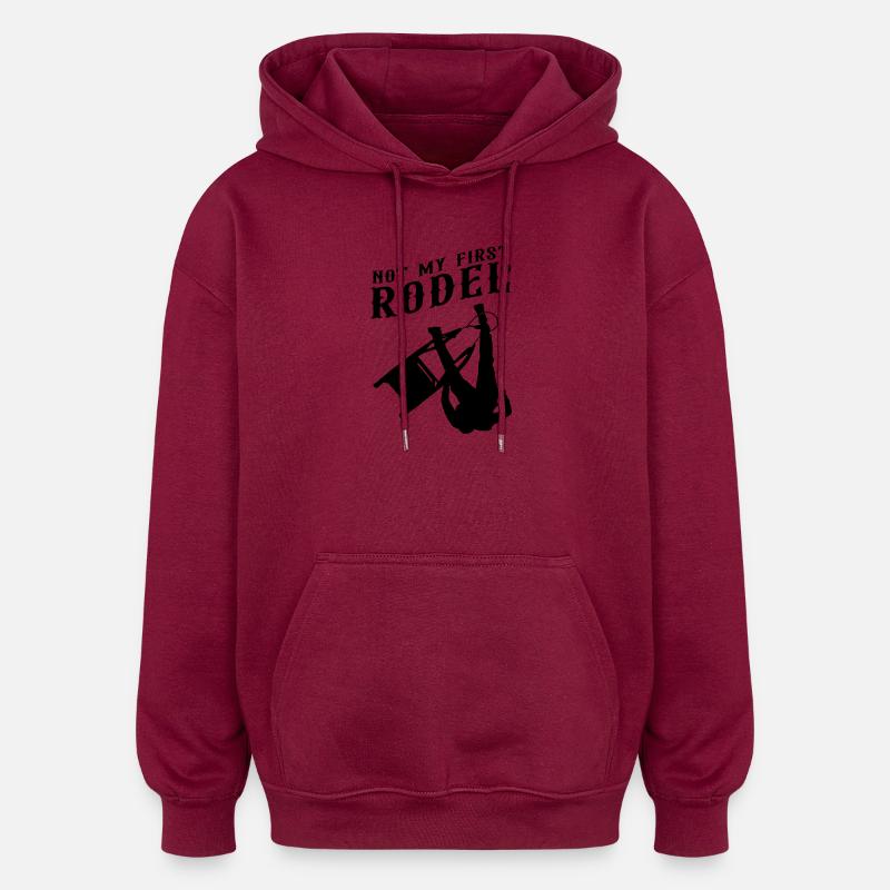 RG-RODEO2 - Sweat à capuche oversize unisexe - bordeaux