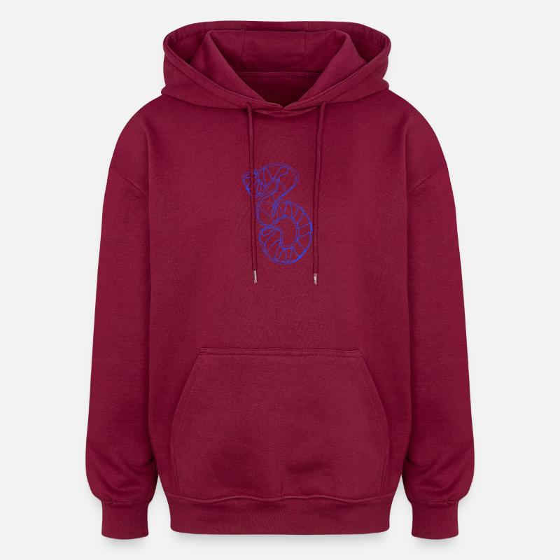 Numéro 3 préféré - Sweat à capuche oversize unisexe - bordeaux
