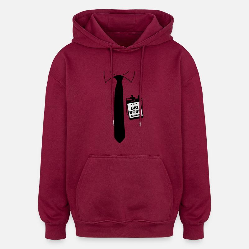 Big Boss Krawatte - Oversized Unisex Hoodie - Burgunderrot