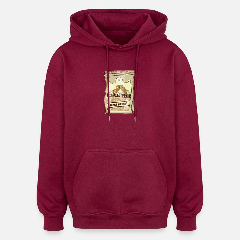 Pack rétro de cacahuètes grillées - Sweat à capuche oversize unisexe - bordeaux