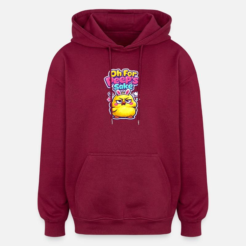 Joyeux Millésime de Pâques - Sweat à capuche oversize unisexe - bordeaux