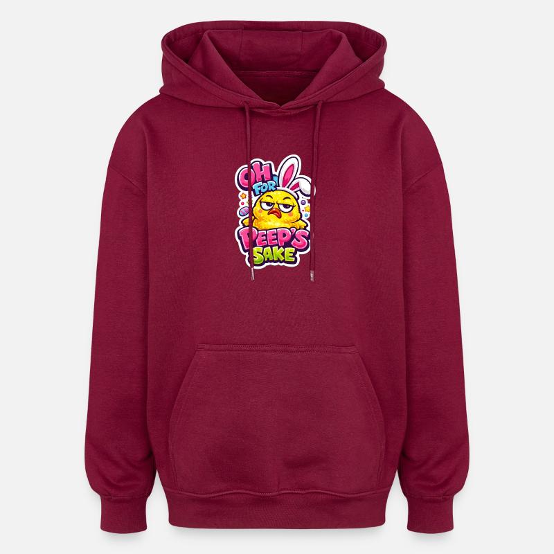Joyeux Millésime de Pâques - Sweat à capuche oversize unisexe - bordeaux