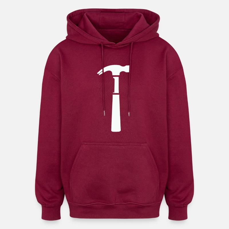 marteau - Sweat à capuche oversize unisexe - bordeaux