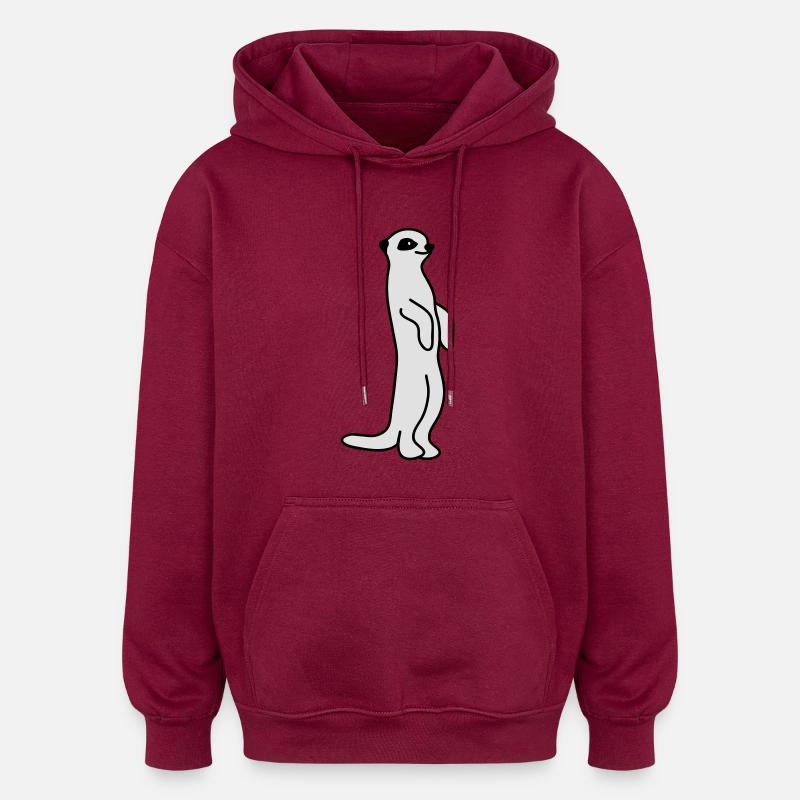 Erdmann - Sweat à capuche oversize unisexe - bordeaux
