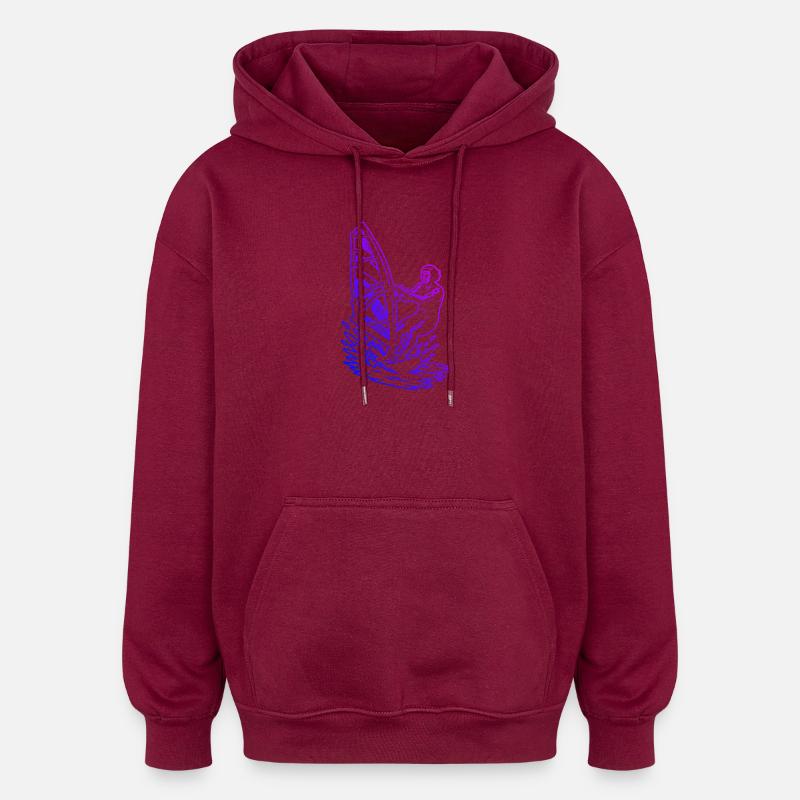 Windsurfing Graphics for Windsurf - Oversized Unisex Hoodie - burgundy