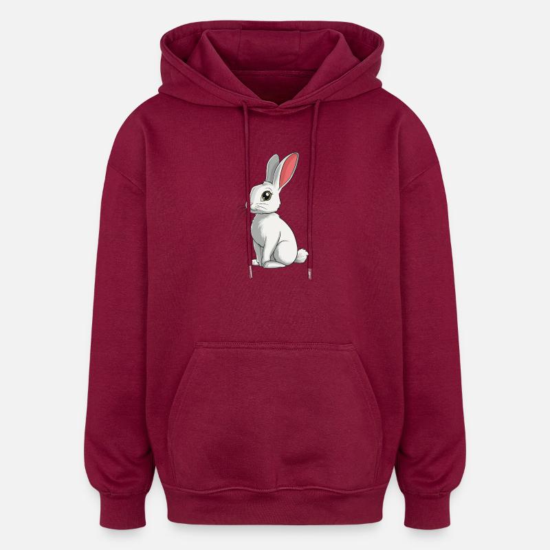 Lapin Lapin - Sweat à capuche oversize unisexe - bordeaux
