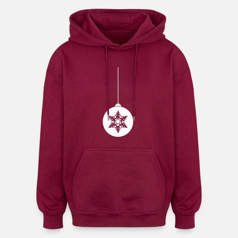 weihnachtskugel stern christmas - Oversized Unisex Hoodie - Burgunderrot