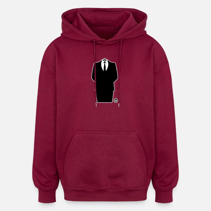 Anon Suit – Déclaration collective d’un hacker anonyme - Sweat à capuche oversize unisexe - bordeaux