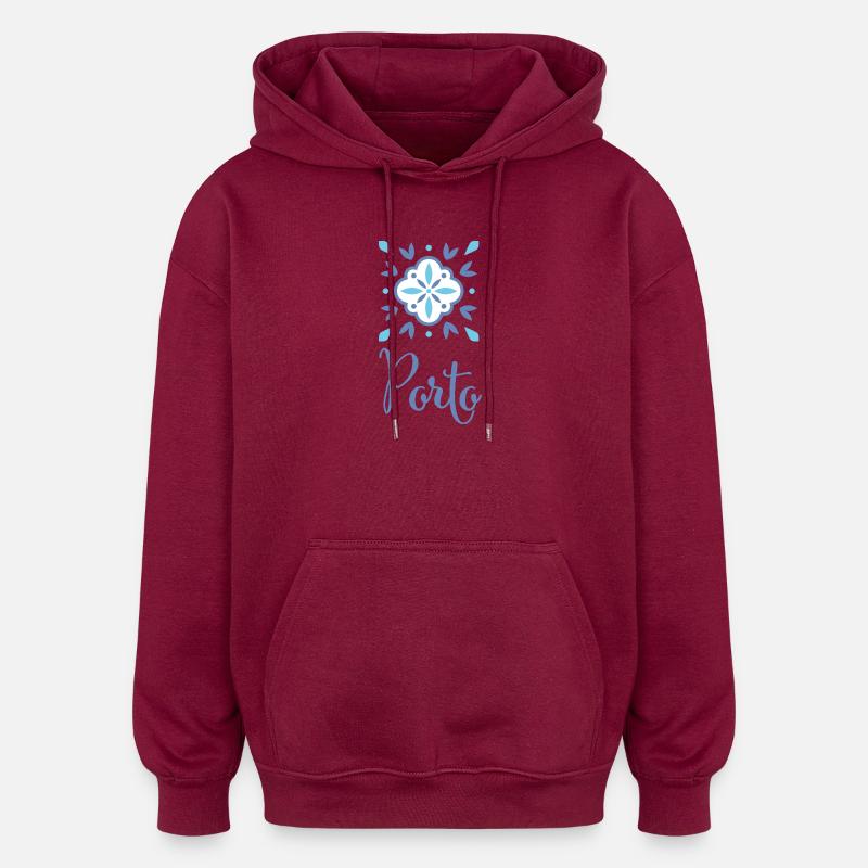 Affranchissement - Sweat à capuche oversize unisexe - bordeaux
