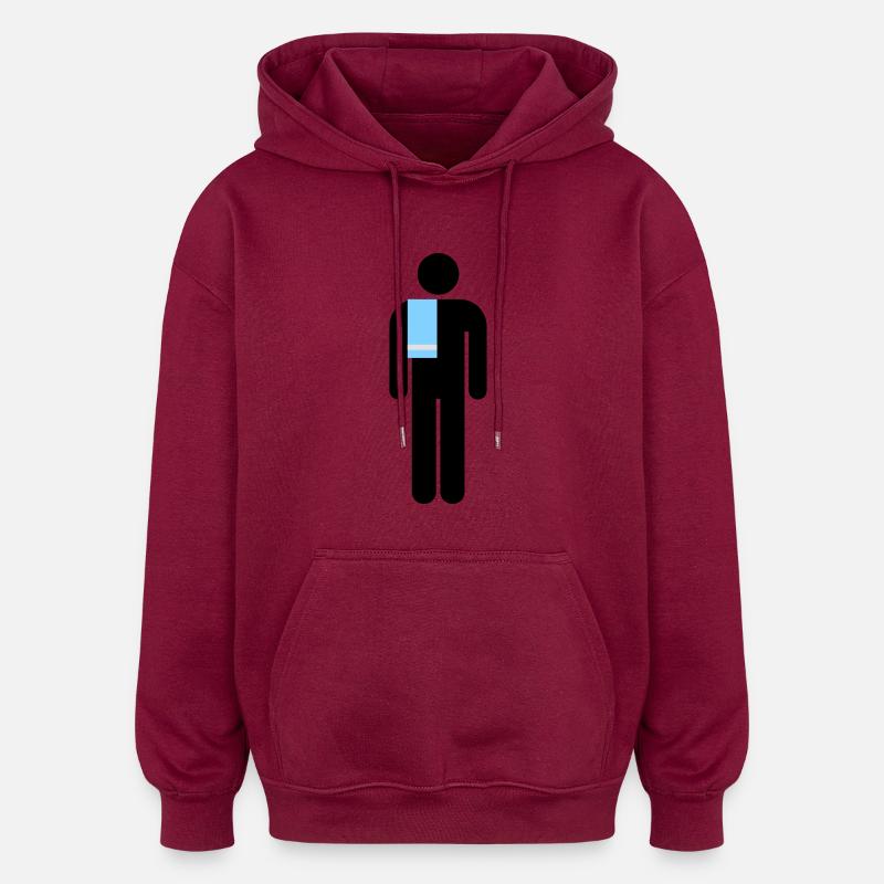 Guide de l'auto-stoppeur de protéger - Sweat à capuche oversize unisexe - bordeaux