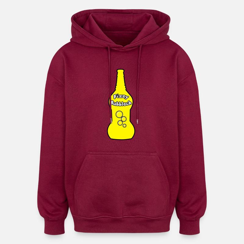Zohan - Fizzy Bubblech / Bubbele - Oversized Unisex Hoodie - Burgunderrot