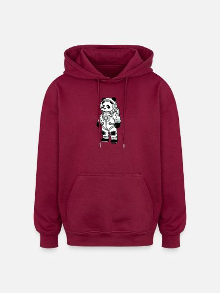 Combinaison spatiale panda bear - Sweat à capuche oversize unisexe - bordeaux