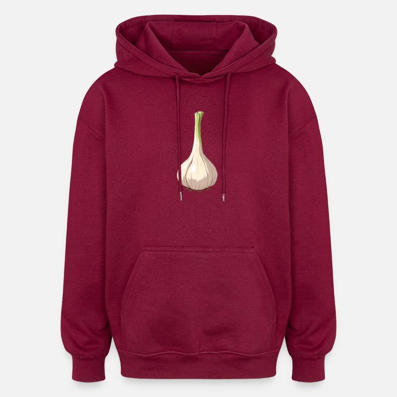 Ail - Sweat à capuche oversize unisexe - bordeaux