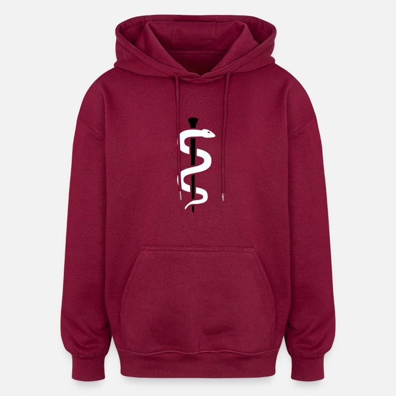 aeskulap_natter_2c - Sweat à capuche oversize unisexe - bordeaux