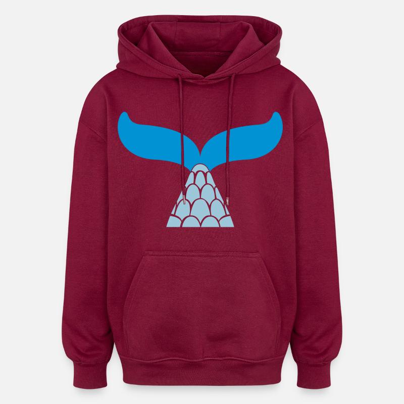 sirène - Sweat à capuche oversize unisexe - bordeaux