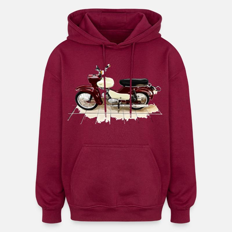 Samson - Étoile - Sweat à capuche oversize unisexe - bordeaux