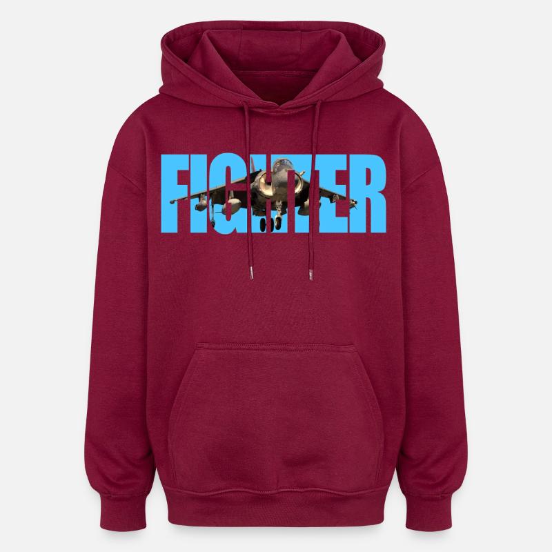 Chasseur Harrier - Sweat à capuche oversize unisexe - bordeaux