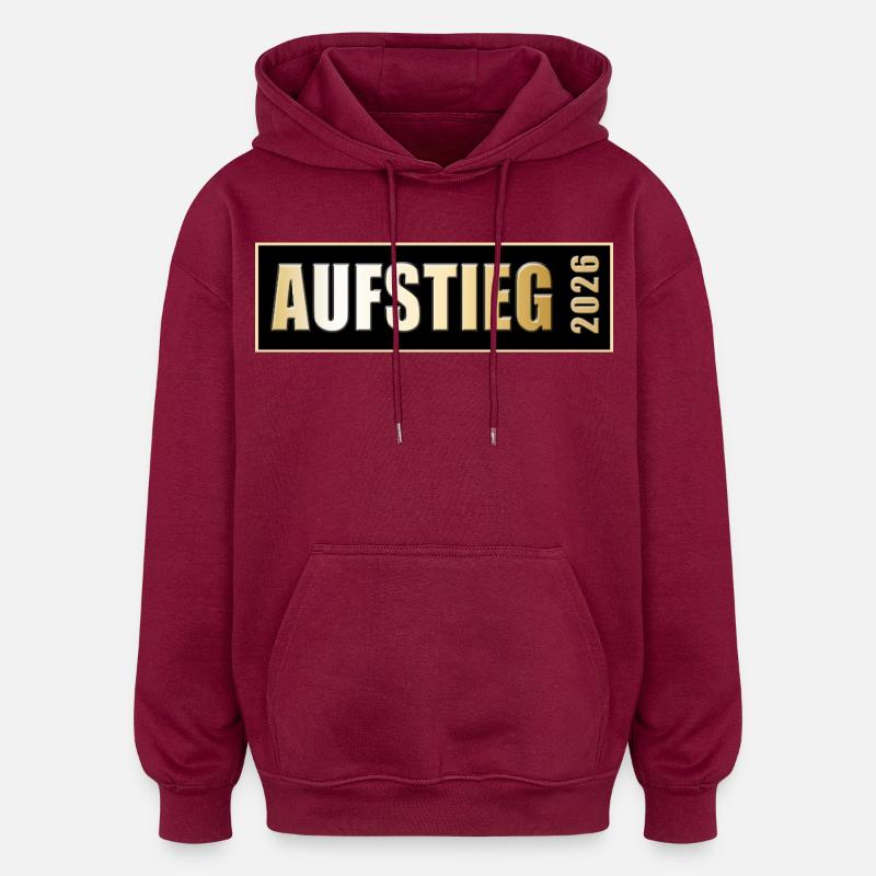 Aufsteiger 2026 Aufstieg - Oversized Unisex Hoodie - Burgunderrot