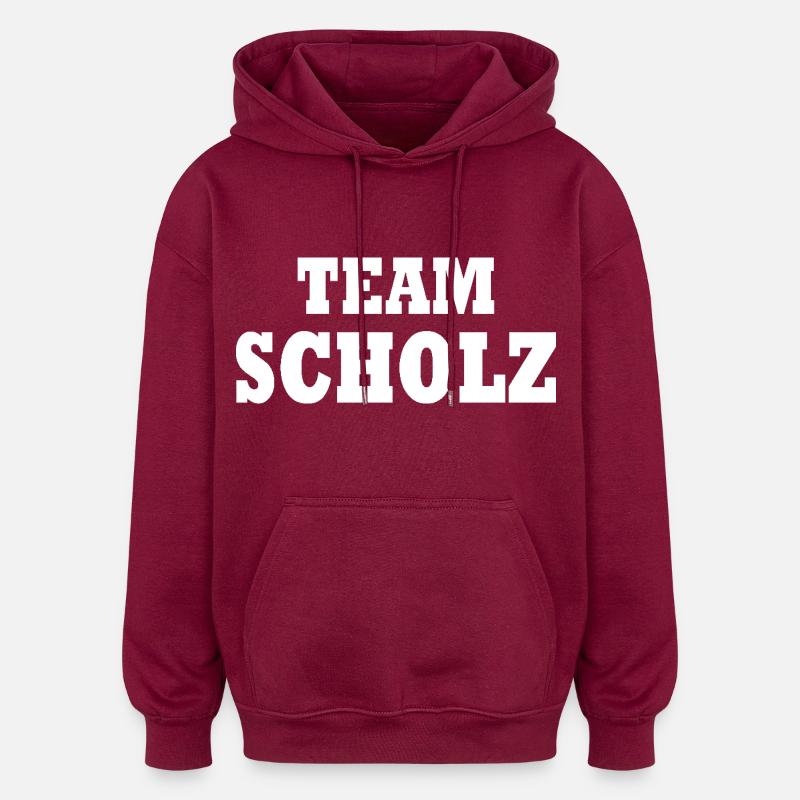 Olaf Scholz - Sweat à capuche oversize unisexe - bordeaux