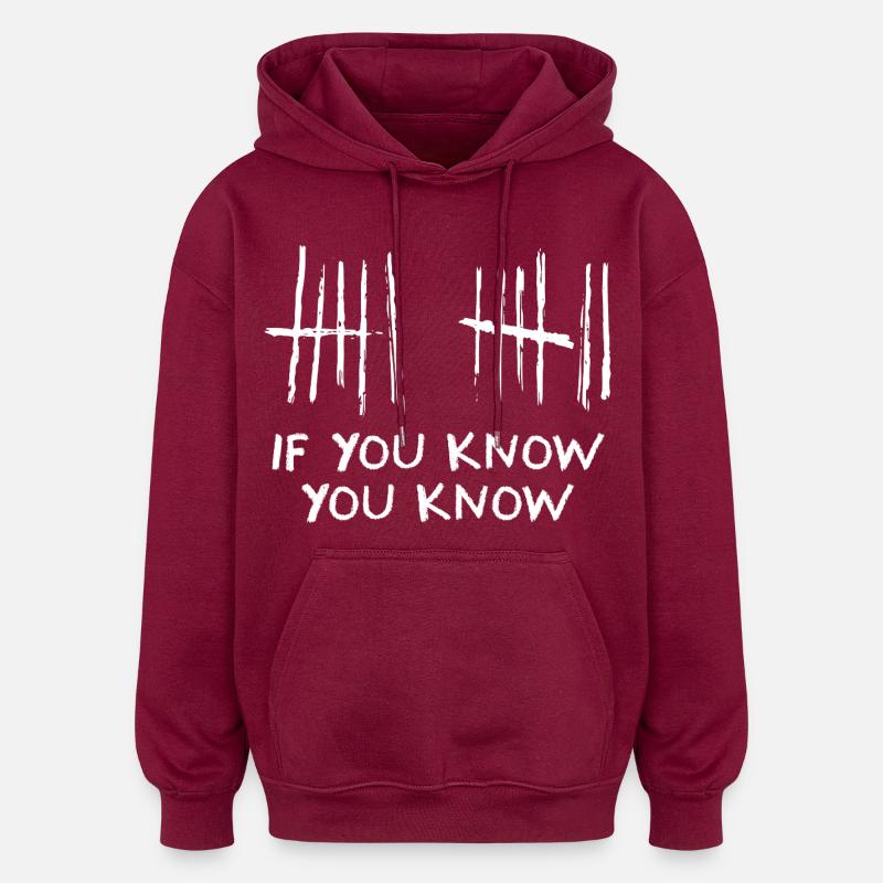 Six Seven Tally Insider Meme - Sweat à capuche oversize unisexe - bordeaux