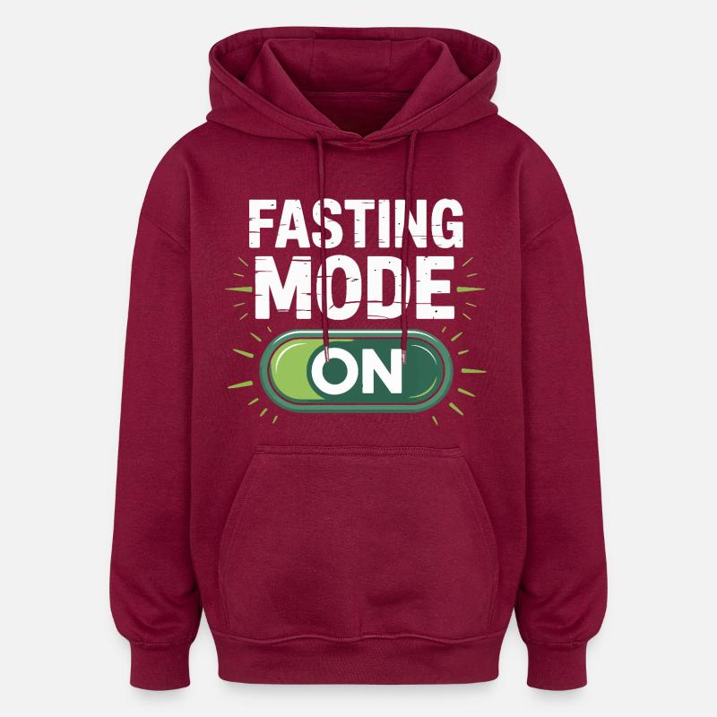 Activation du mode jeûne - Sweat à capuche oversize unisexe - bordeaux