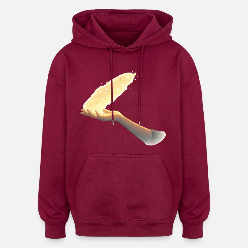 Loslassen – ein stilles Zeichen - Oversized Unisex Hoodie - Burgunderrot