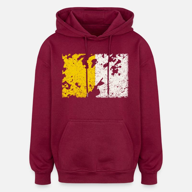 Antrim - Millésime - Sweat à capuche oversize unisexe - bordeaux