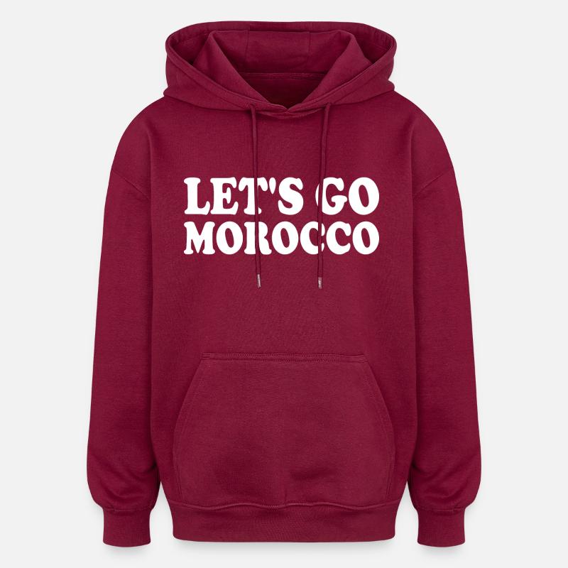 Maroc - Sweat à capuche oversize unisexe - bordeaux