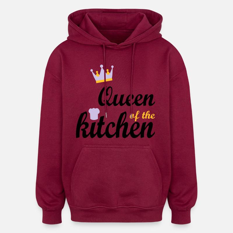 cuisine - Sweat à capuche oversize unisexe - bordeaux