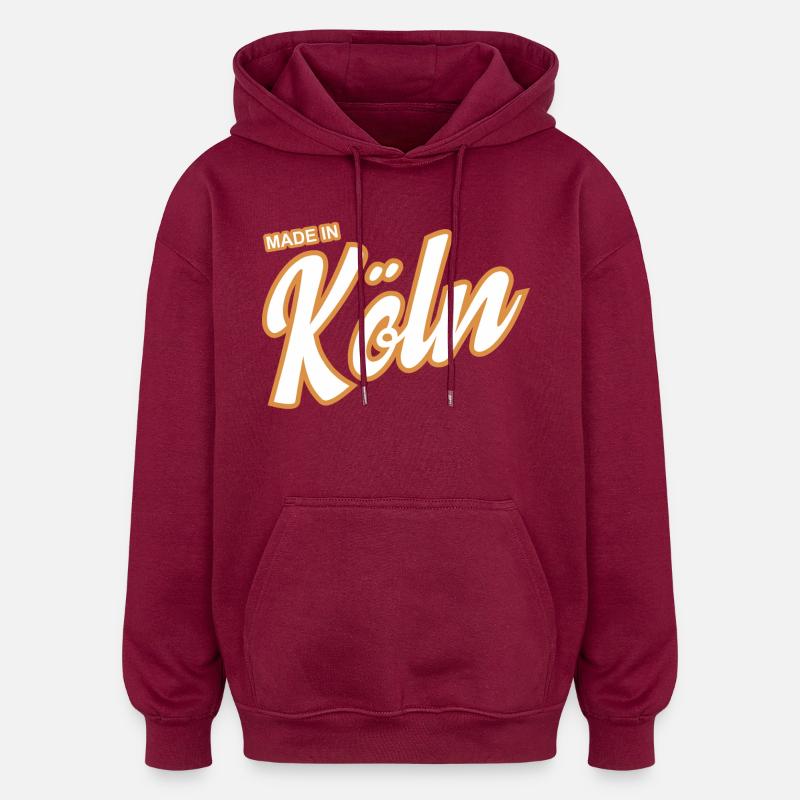 Cologne - parce que c’est votre ville ! - Sweat à capuche oversize unisexe - bordeaux