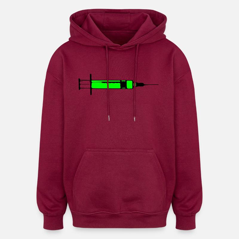 Injection létale Toxic 2c - Sweat à capuche oversize unisexe - bordeaux