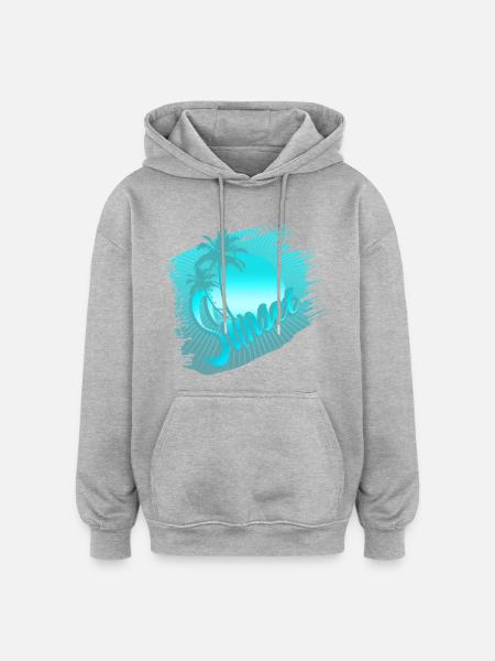 sunset blue - Oversized Unisex Hoodie - burgundy