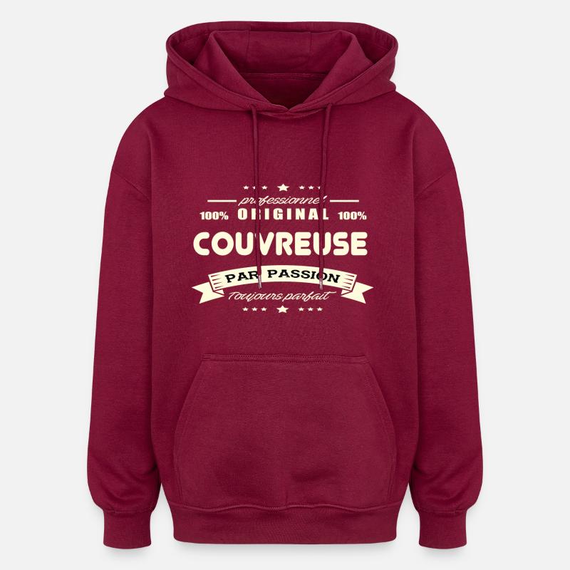 Couvreuse Original - Sweat à capuche oversize unisexe - bordeaux