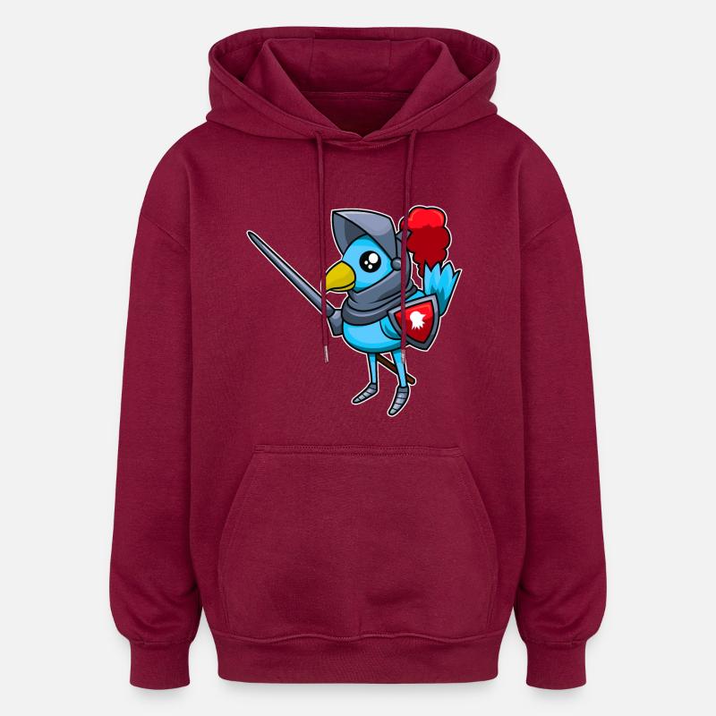 Chevalier chevalier - conception - Sweat à capuche oversize unisexe - bordeaux