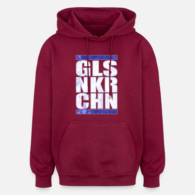 GLSNKRCHN Gelsenkirchen Schalke idée cadeau - Sweat à capuche oversize unisexe - bordeaux