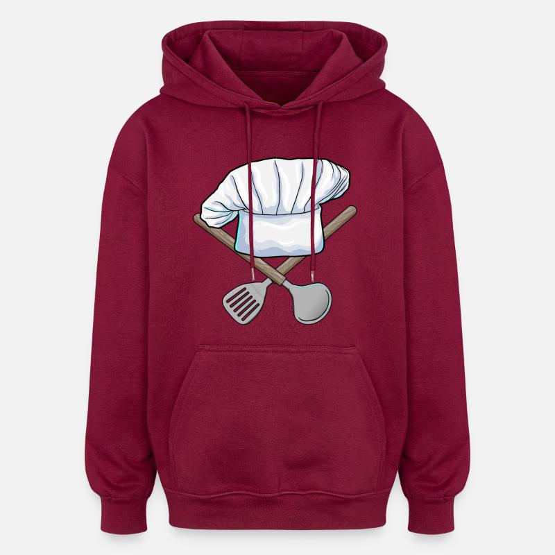 Cuisine de Chef’s Hat - Sweat à capuche oversize unisexe - bordeaux