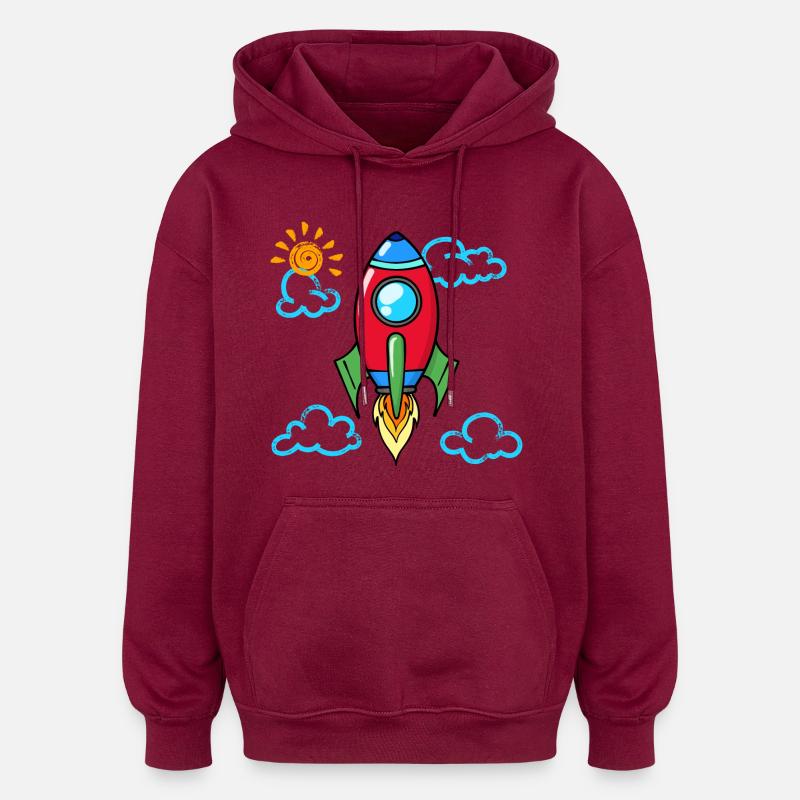 Début de l’école Lancement de l’école - Sweat à capuche oversize unisexe - bordeaux