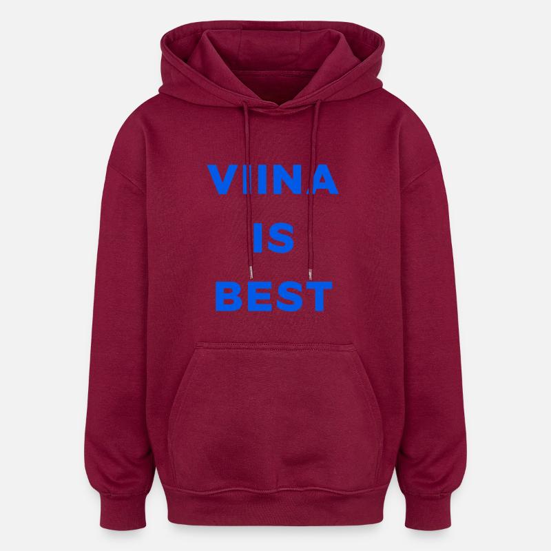 LA VODKA, C’EST LE MEILLEUR - Sweat à capuche oversize unisexe - bordeaux