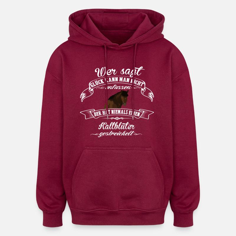 Kaltblüter chance - Sweat à capuche oversize unisexe - bordeaux