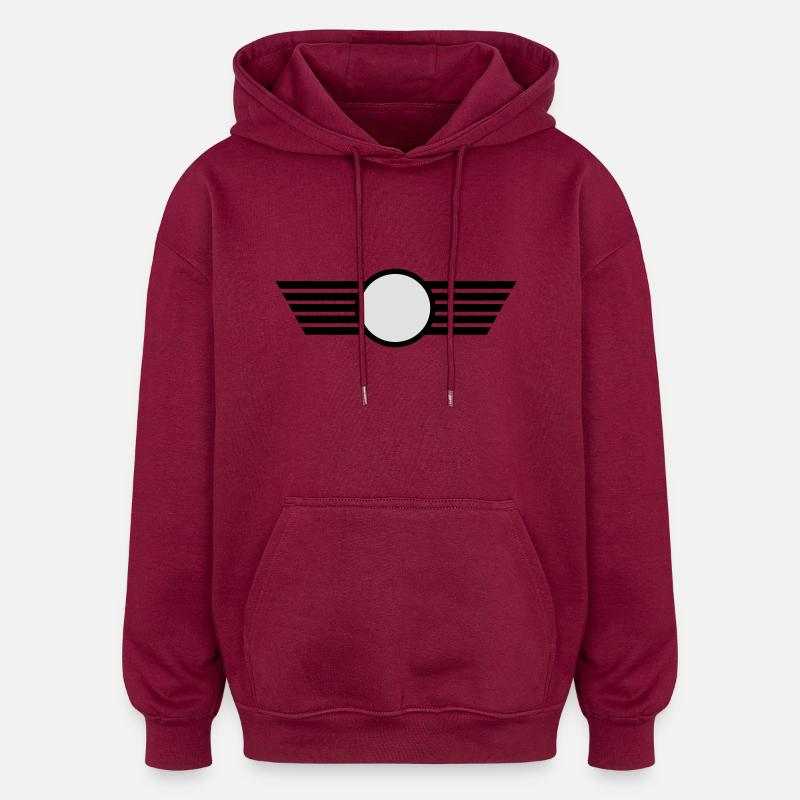Flügel - Sweat à capuche oversize unisexe - bordeaux