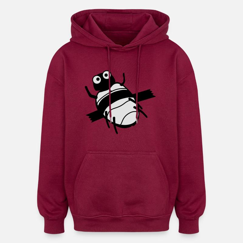 bug fixing kaefer feature tixo - Oversized Unisex Hoodie - Burgunderrot