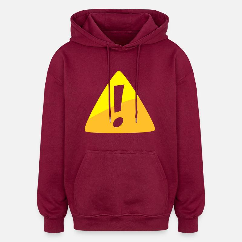 WARNING - Sweat à capuche oversize unisexe - bordeaux