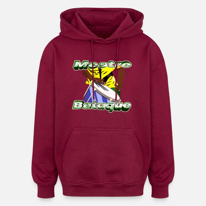 BBaC Mestre Repique - Sweat à capuche oversize unisexe - bordeaux