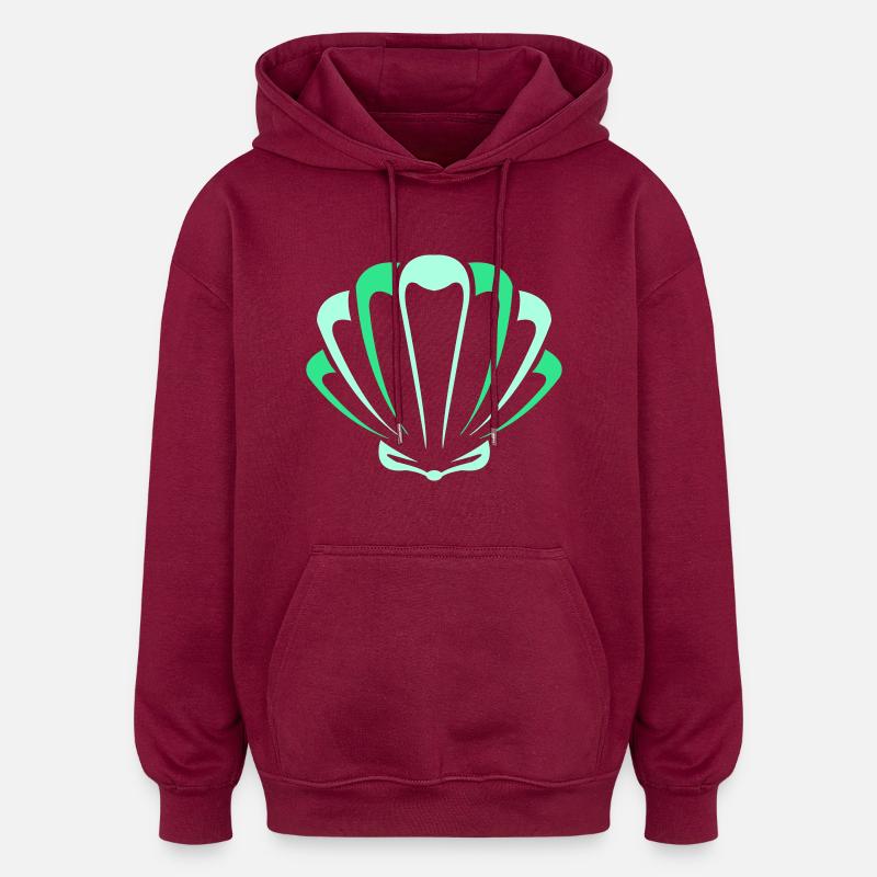 shell - Oversized Unisex Hoodie - burgundy