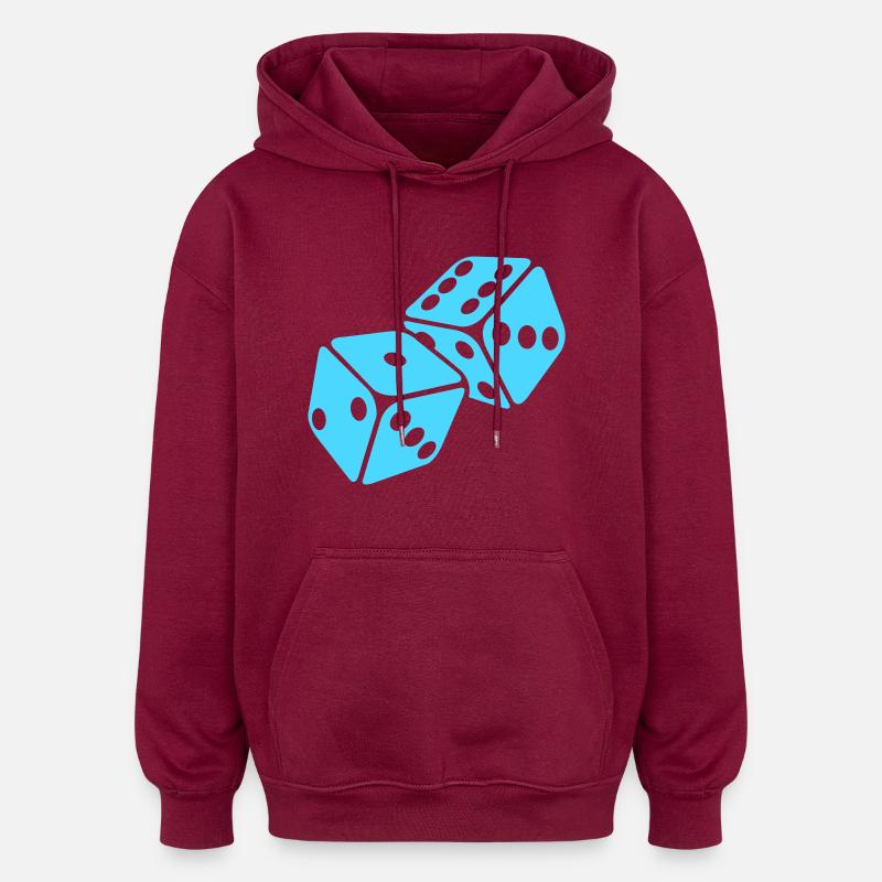 cube - Oversized Unisex Hoodie - burgundy