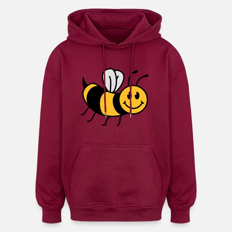 Mignonne douce petite abeille - Sweat à capuche oversize unisexe - bordeaux