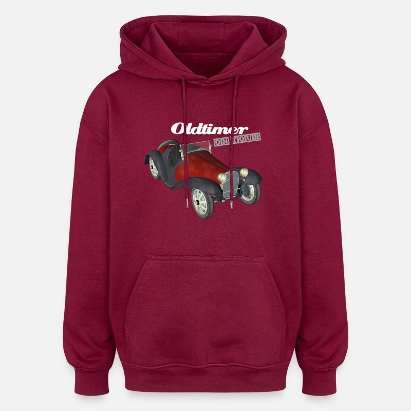 Oldtimer on Tour - Oversized Unisex Hoodie - burgundy