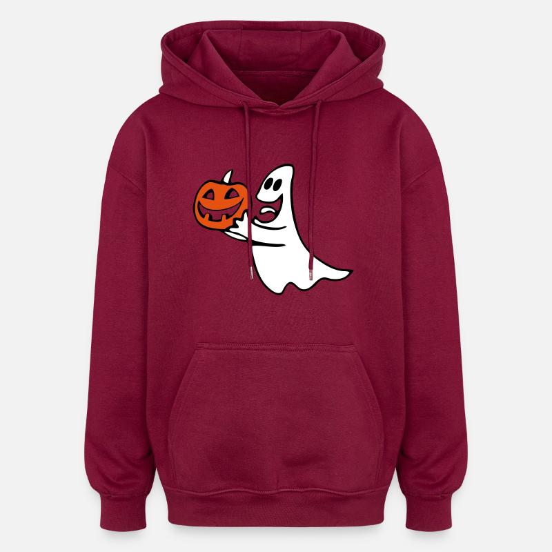 fantôme - Sweat à capuche oversize unisexe - bordeaux