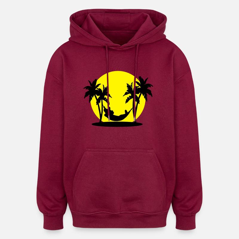 sieste mexicaine - Sweat à capuche oversize unisexe - bordeaux